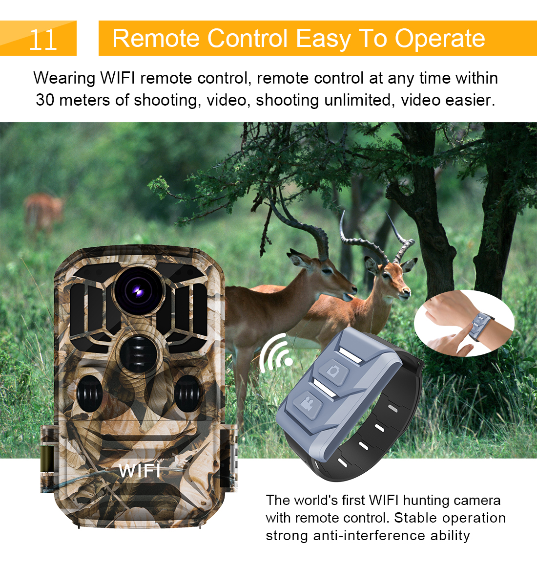 HD 24 million WiFi infrared night vision 1080P hunting camera hunting camera